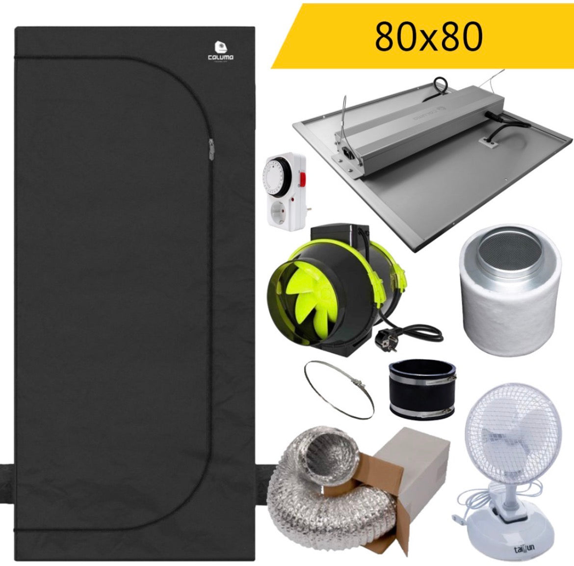 Anfänger Growbox Komplettset M | 80x80x180 cm | 240 Watt