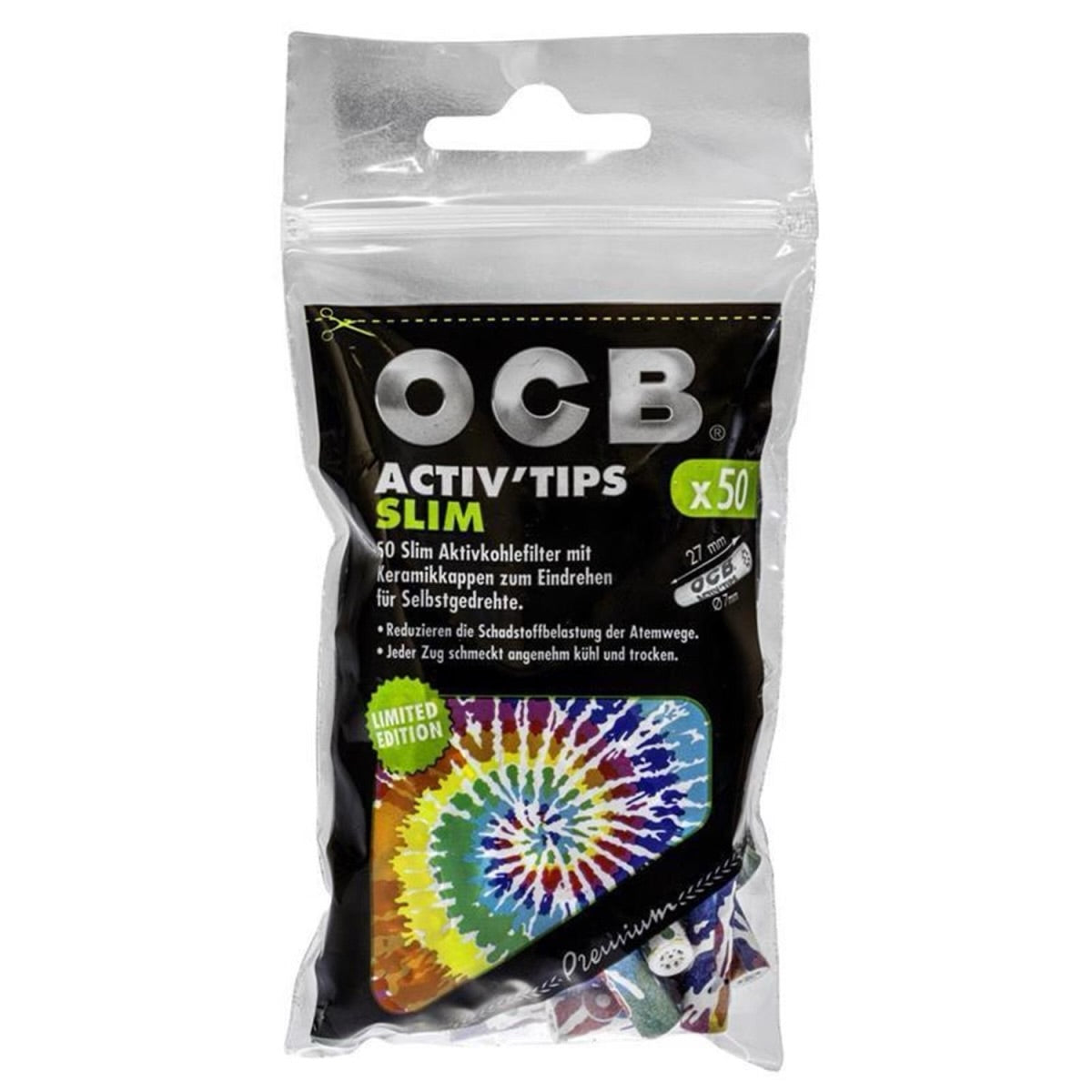 OCB Aktivkohlefilter 7mm Limited Edition 50 Stück pro Beutel
