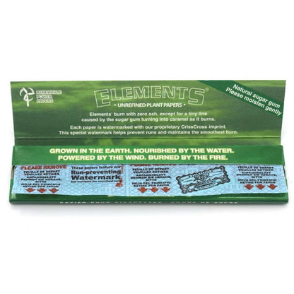 Elements Green Papers King Size Slim á 32 Blatt ￼