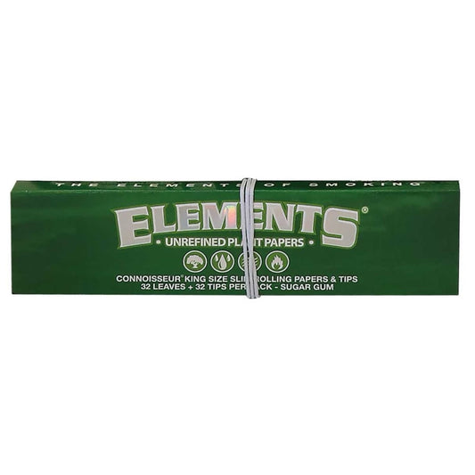 Elements Green King Size Slim mit Tips