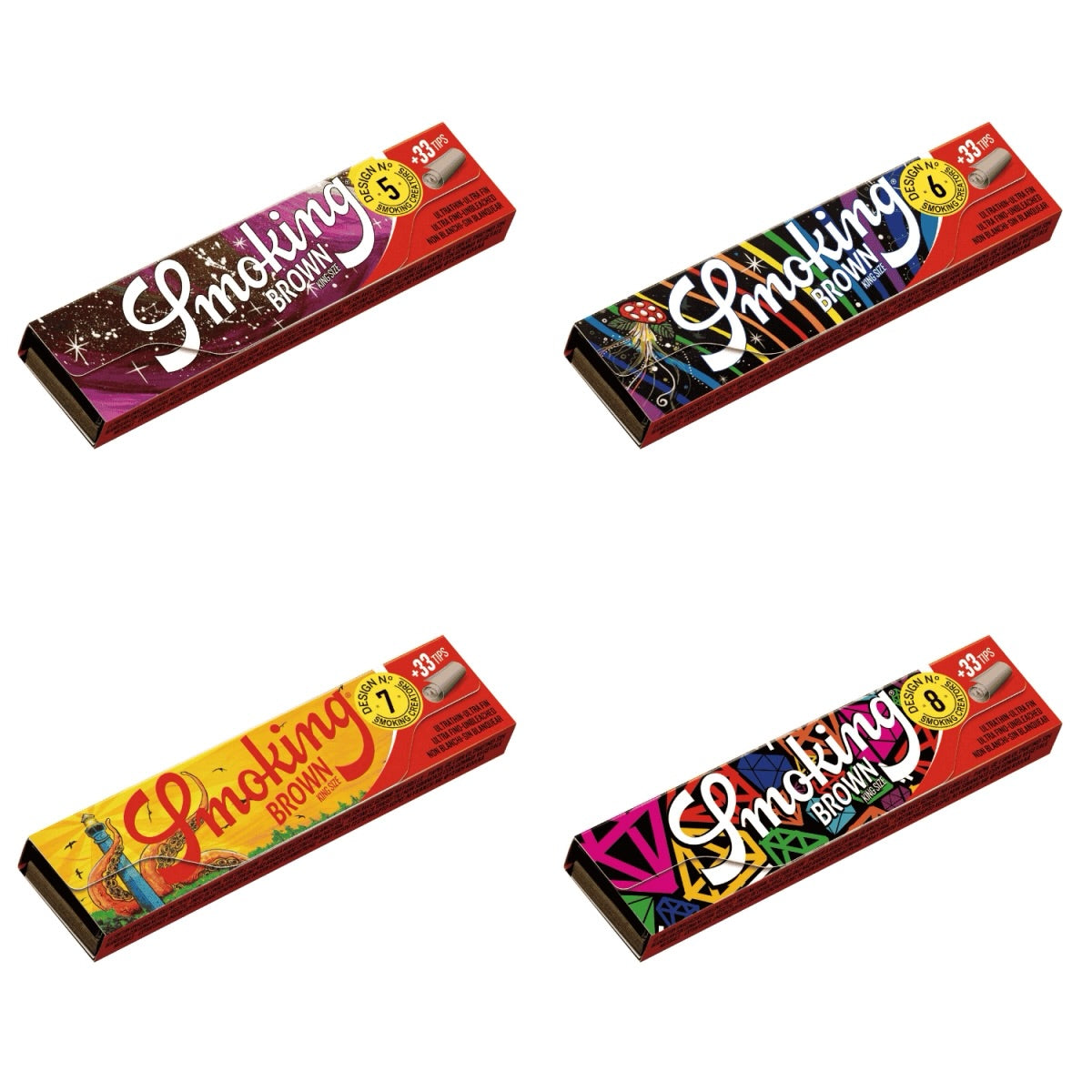 Smoking Brown "Creator" King Size Papers + Tips 33 Blatt