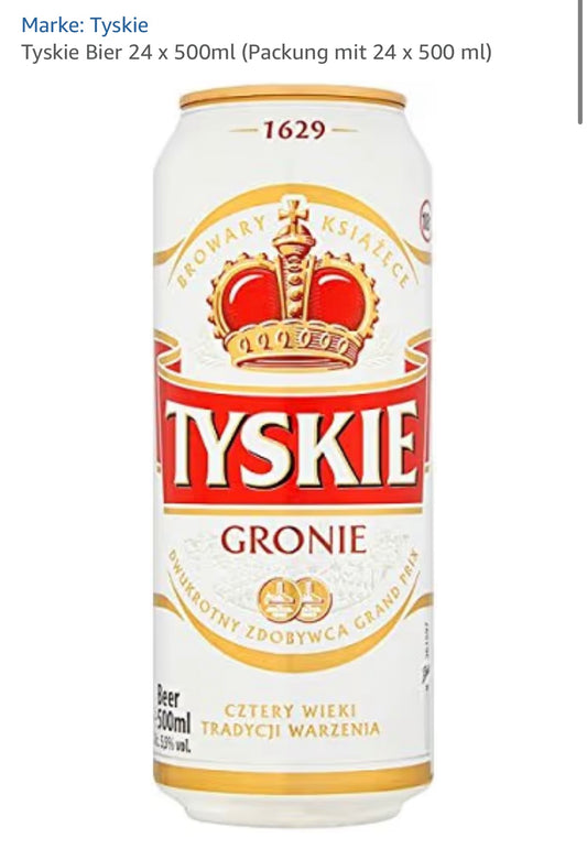 Tyskie  0,5l Dose ￼